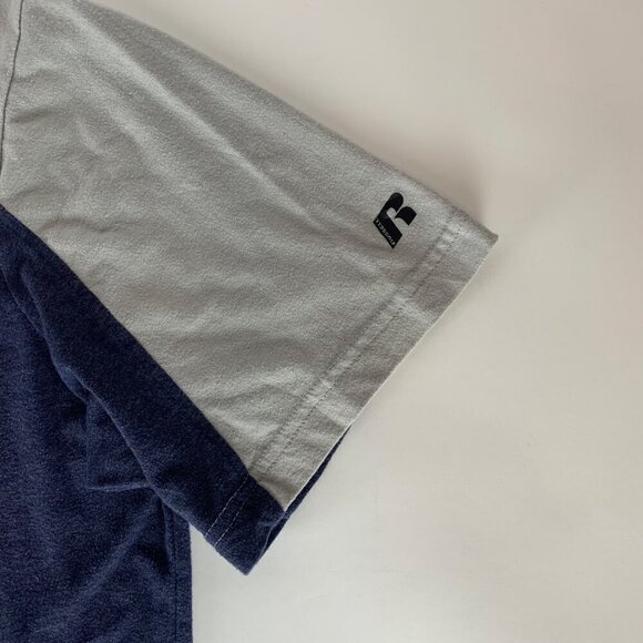 BYU Cougars NCAA Navy Blue Gray Russell Athletic Short Sleeve Crewneck Shirt 2XL - Picture 3 of 6